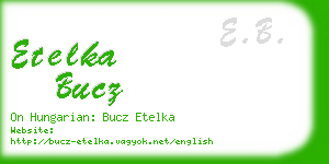 etelka bucz business card